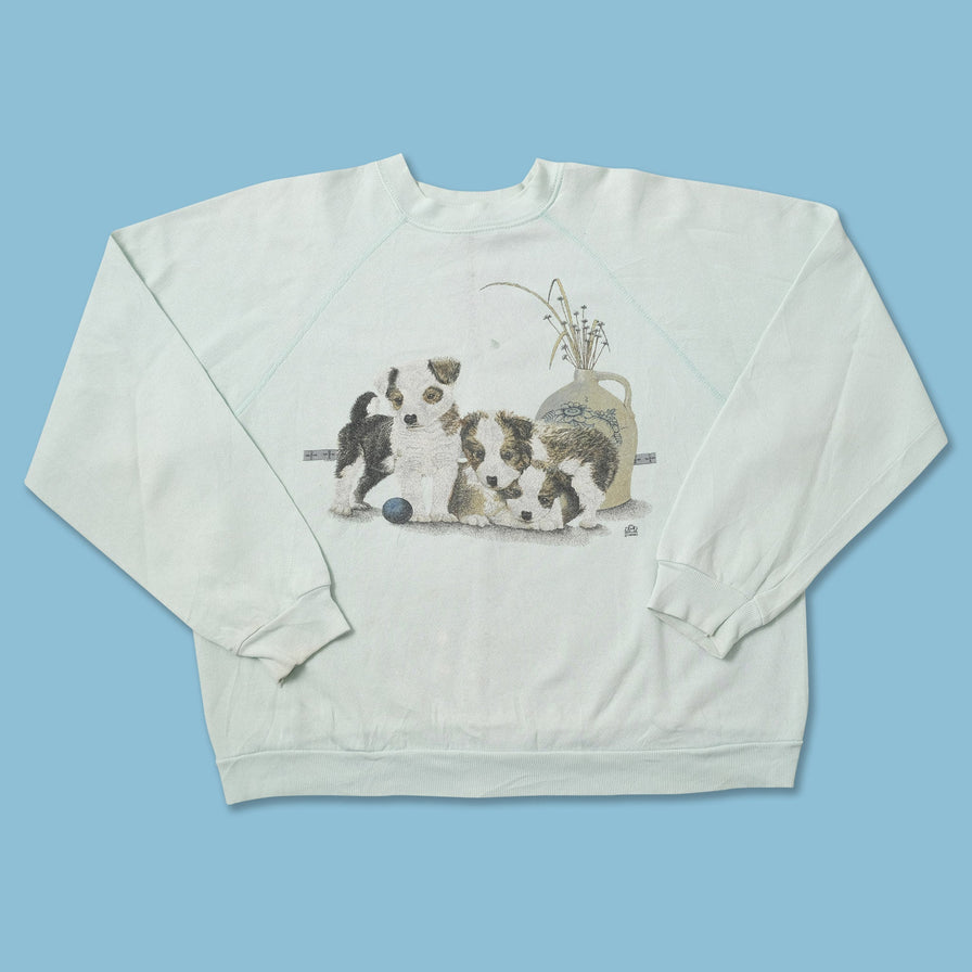 Vintage 1990 Women's Puppy Sweater Small 