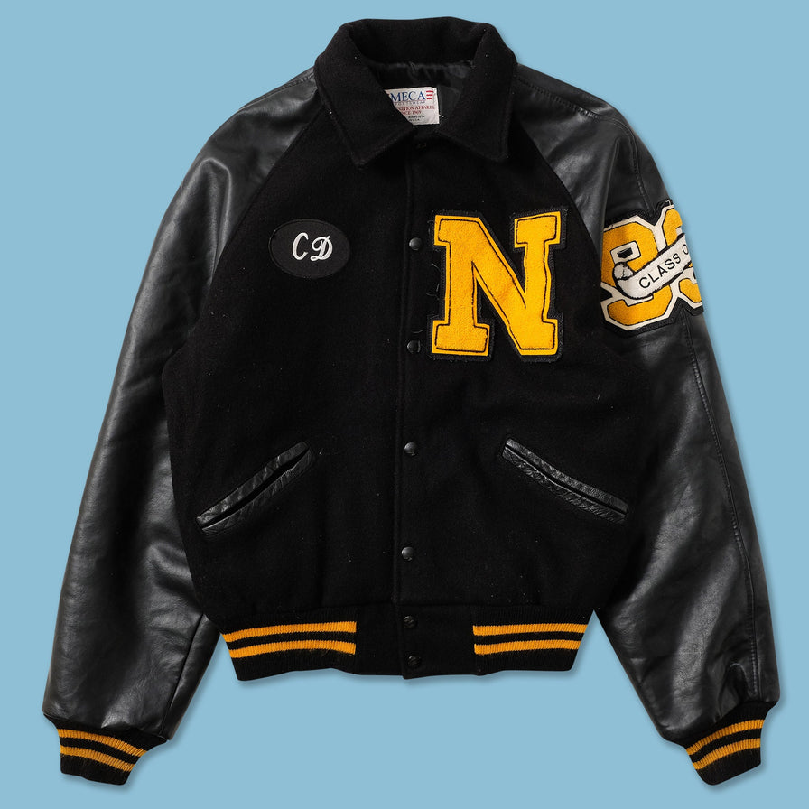 Vintage Wool Leather Varsity Jacket Large 