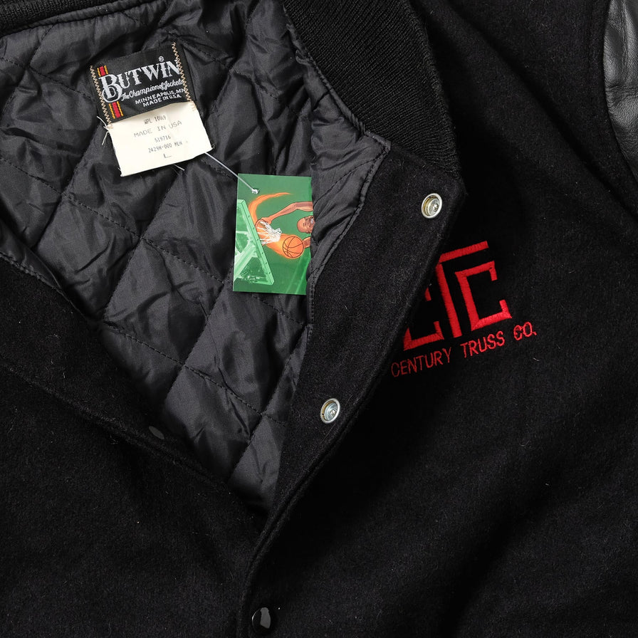 Vintage Wool Leather Varsity Jacket Large 