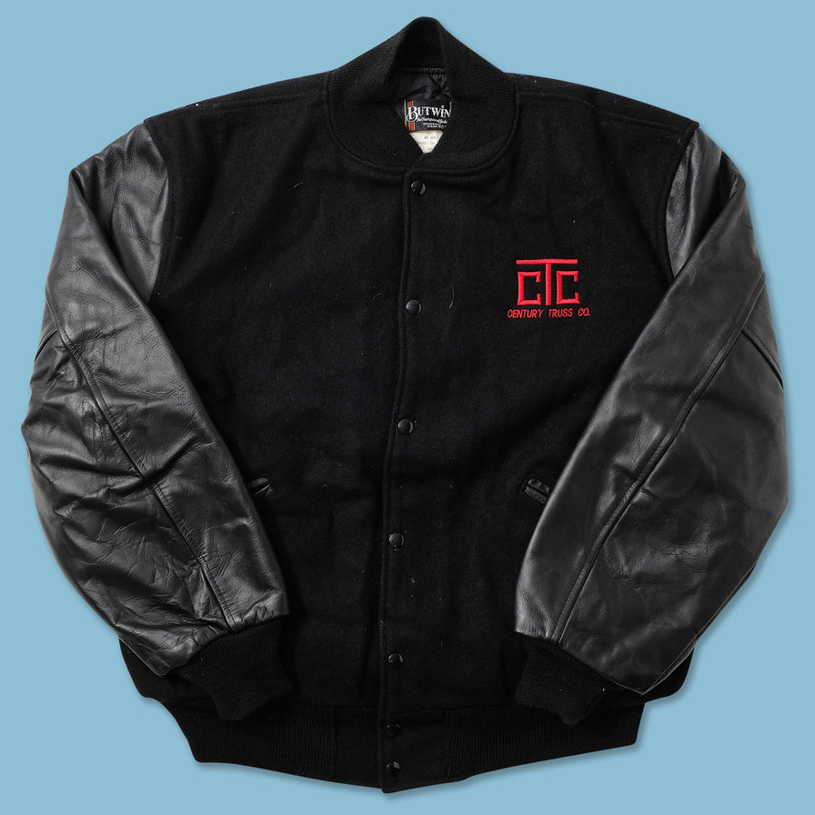Vintage Wool Leather Varsity Jacket Large 