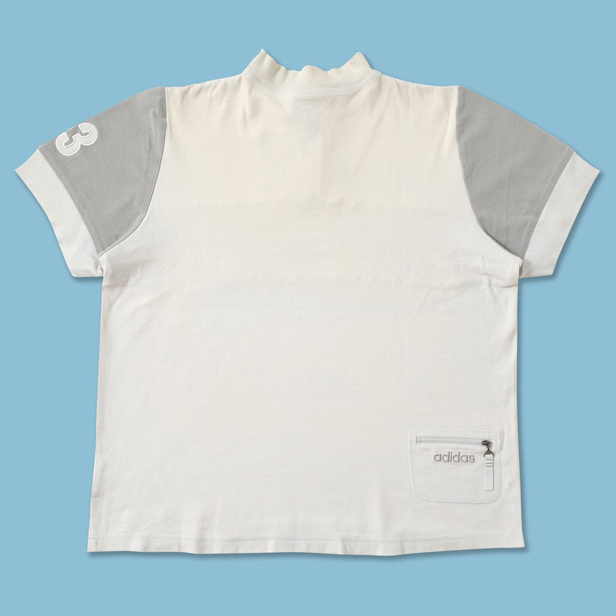 Vintage adidas Q-Zip T-Shirt Medium 