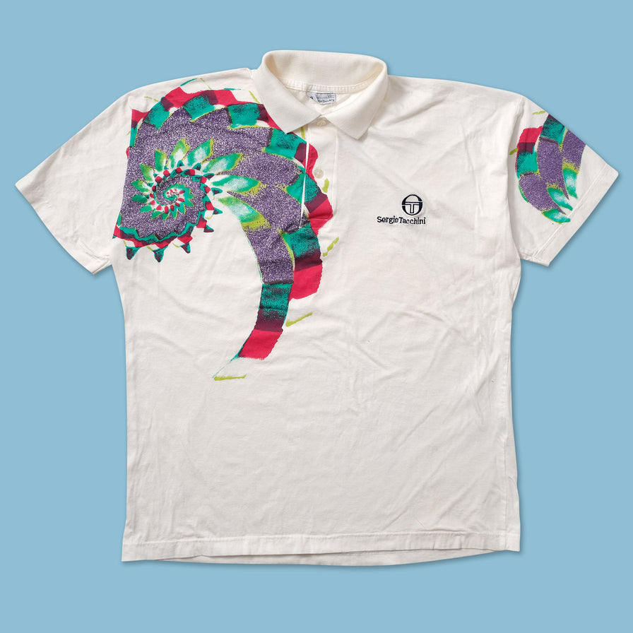 Vintage Sergio Tacchini Tennis Polo Medium - Double Double Vintage
