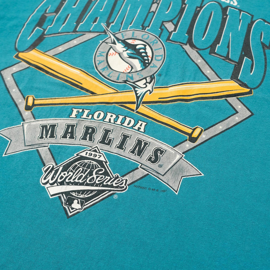 Vintage 1997 Florida Marlins T-Shirt XLarge 