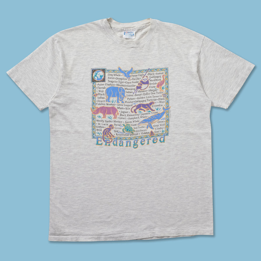 Vintage Endangered Species T-Shirt XLarge 