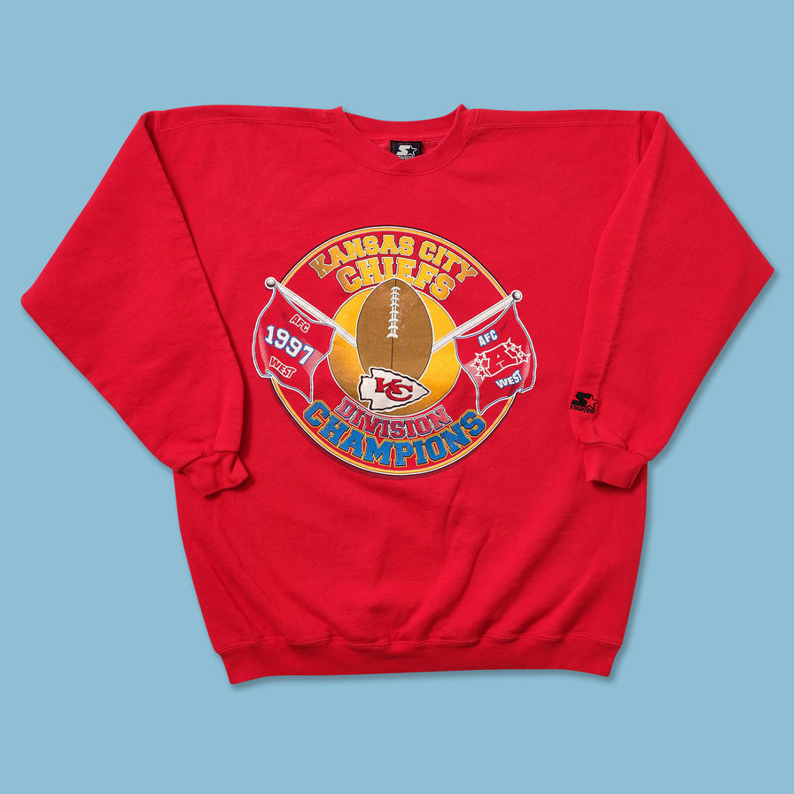 1997 Starter Kansas City Chiefs Sweater Large - Double Double Vintage