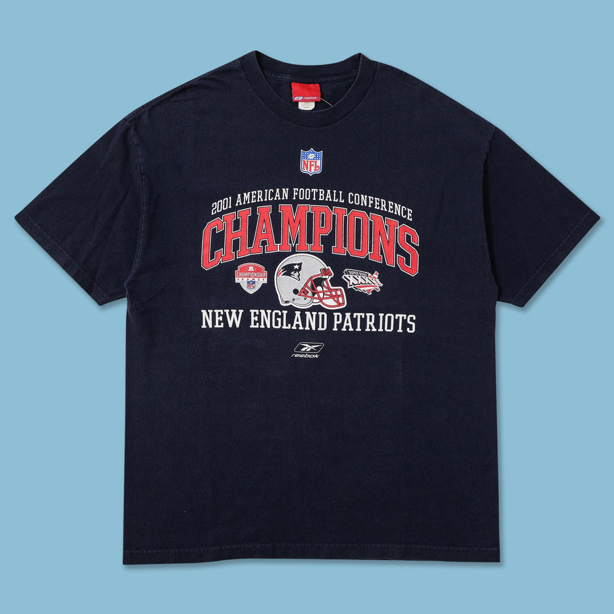 2001 Reebok New England Patriots T-Shirt Large 