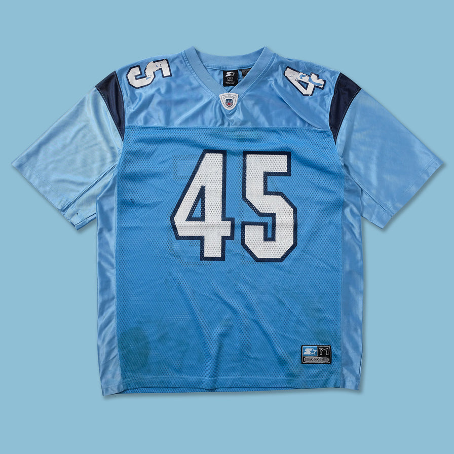 Retro Fade Football Jersey in Sky Blue