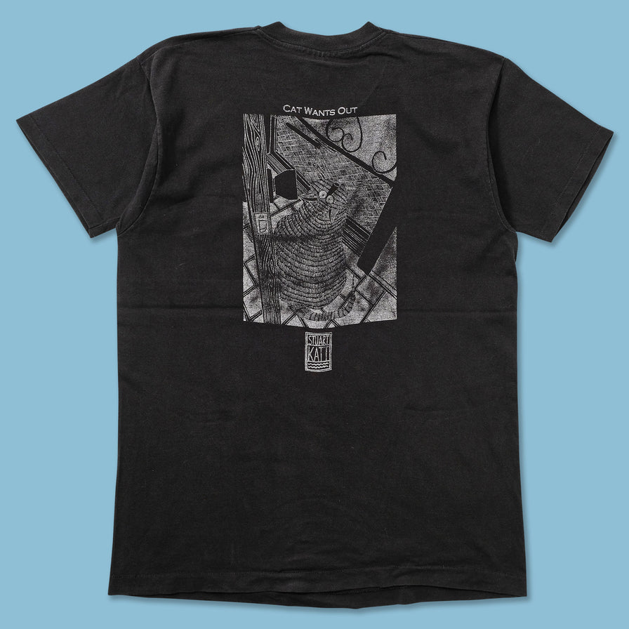 Vintage Stuart Katt Art T-Shirt Large 