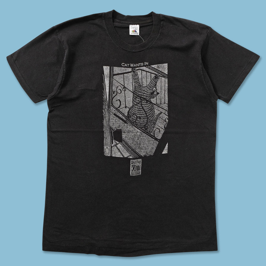 Vintage Stuart Katt Art T-Shirt Large 