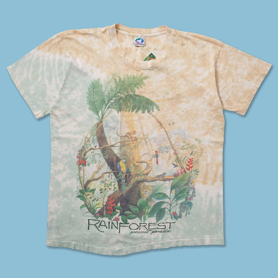 Vintage Liquid Blue Rainforest T-Shirt XLarge 