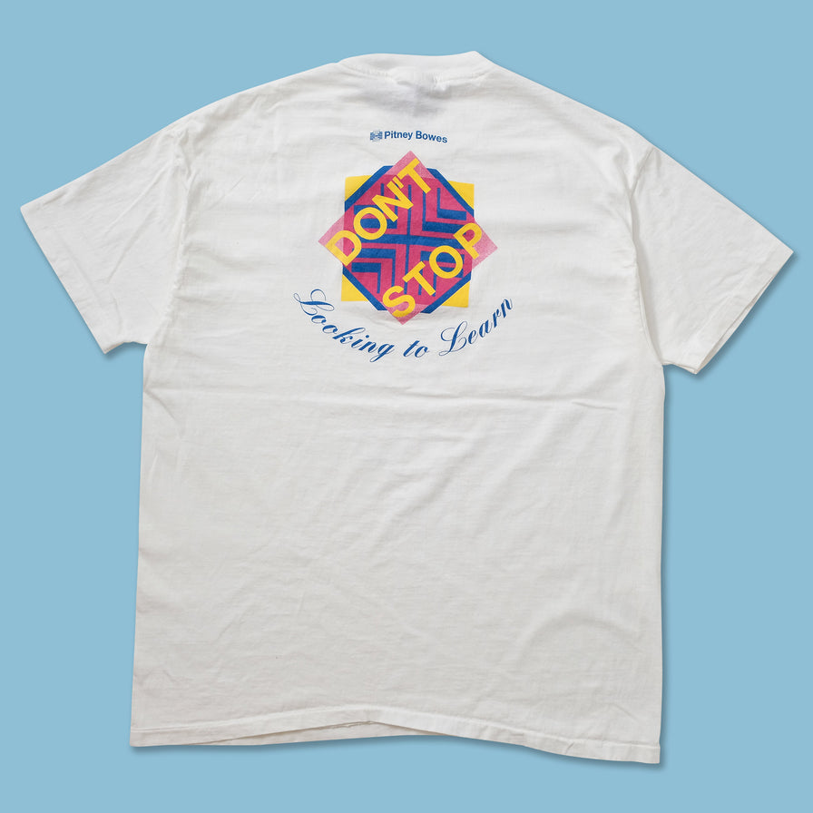 Vintage Don't Stop Learning T-Shirt Large 