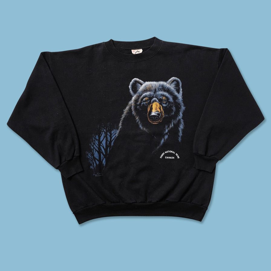 Vintage Black Bear Sweater Medium - Double Double Vintage