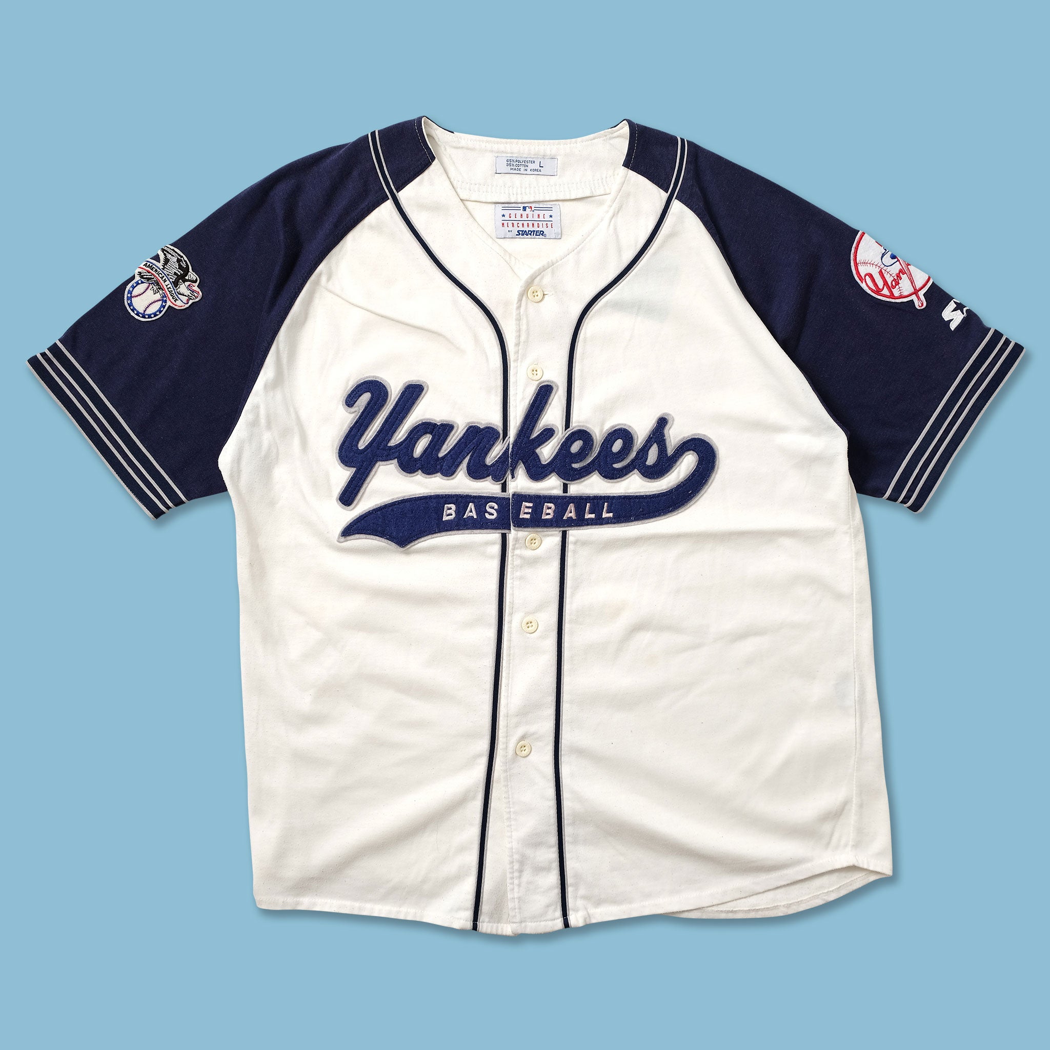 Vintage Starter New York Yankees Cotton Jersey XLarge