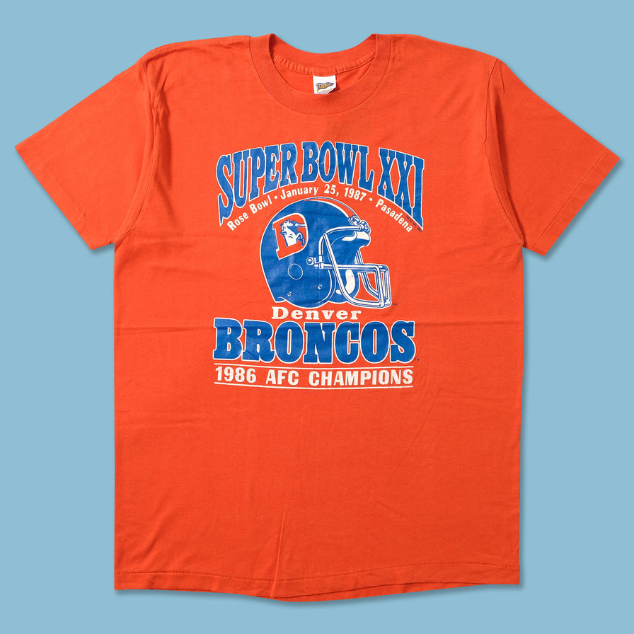 1987 Denver Broncos Super Bowl T-Shirt Medium - Double Double Vintage