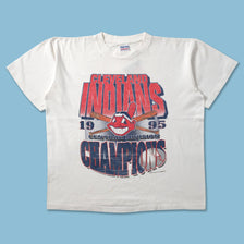 1995 Cleveland Indians T-Shirt Medium - Double Double Vintage