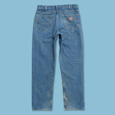 Vintage Carhartt Fleece Lined Denim Pants 34x32 