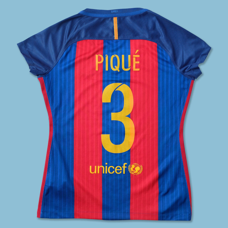 Women's 2016 Nike FC Barcelona Piqué Jersey Medium 