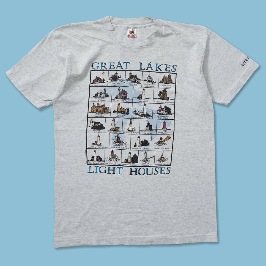 1991 Great Lakes Lighthouses T-Shirt Medium 