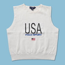 Vintage Polo Sport Sweater Vest Large 