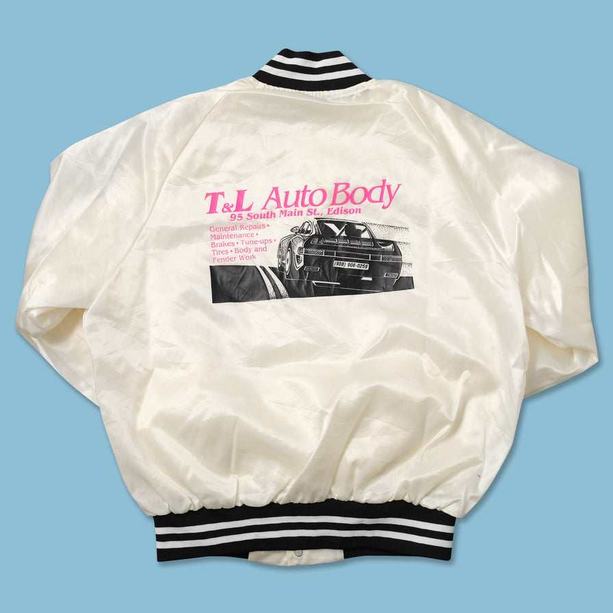Vintage Satin College Jacket Large 