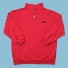 Vintage CocaCola Q-Zip Sweater Medium 