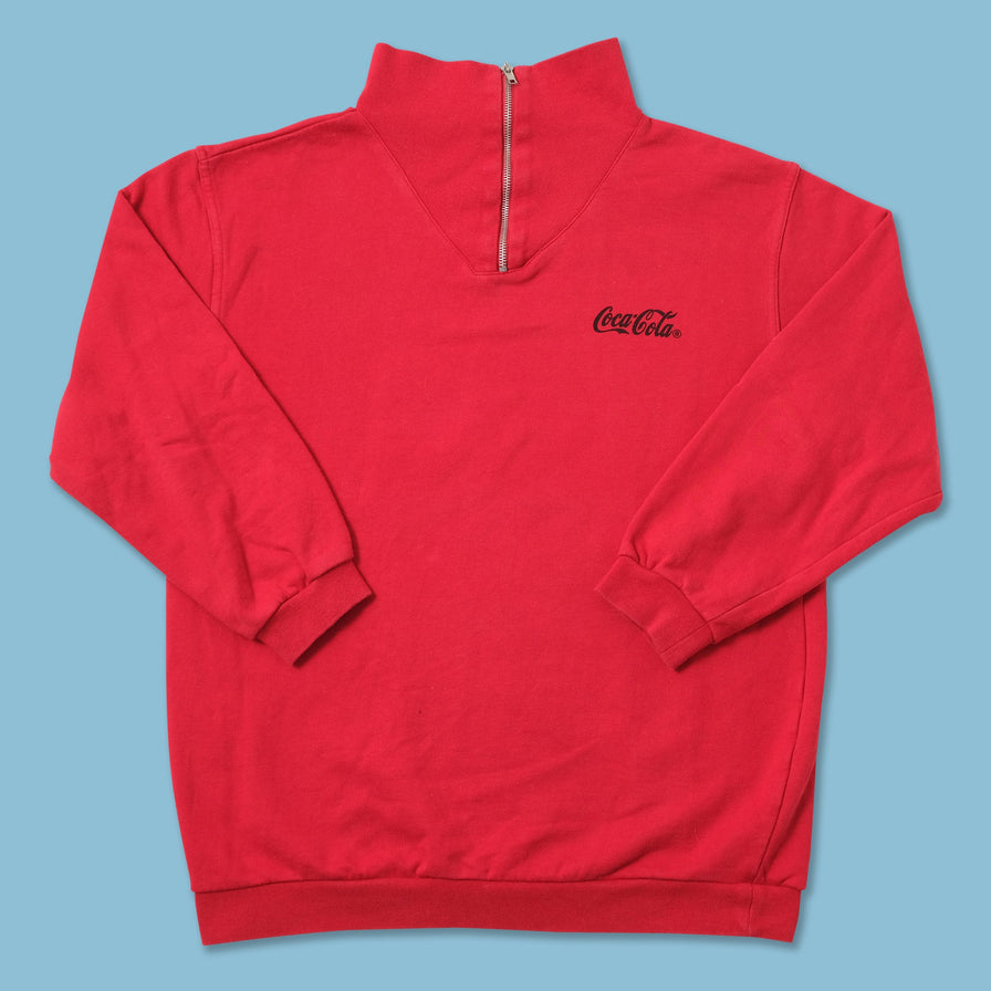 Vintage CocaCola Q-Zip Sweater Medium 