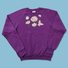 Vintage Lee Flower Sweater Small 