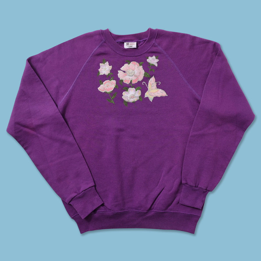 Vintage Lee Flower Sweater Small 