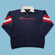 Vintage Champion Q-Zip Sweater XLarge 