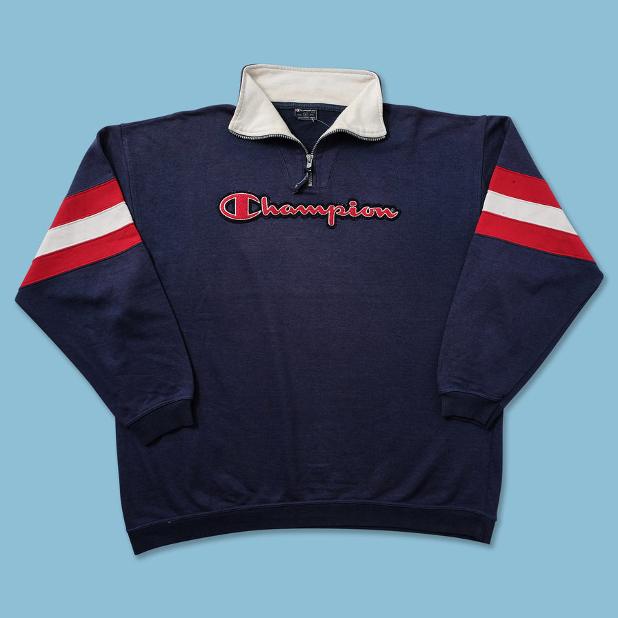 Vintage Champion Q-Zip Sweater XLarge 