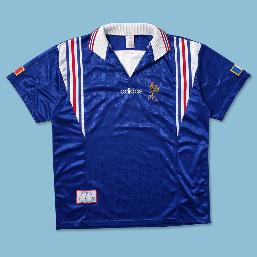 1996 adidas France Jersey XLarge - Double Double Vintage