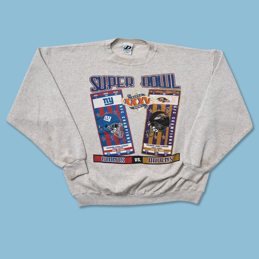 2001 Super Bowl Sweater Large - Double Double Vintage