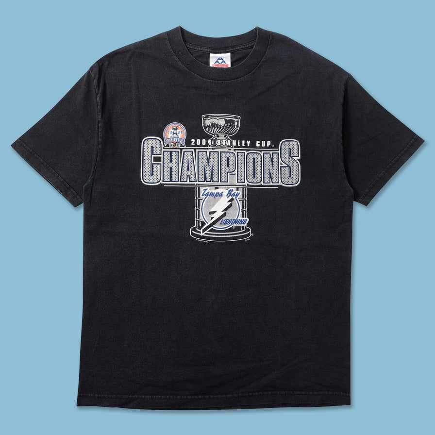 2004 Tampa Bay Lightning Stanley Cup T-Shirt Medium - Double Double Vintage