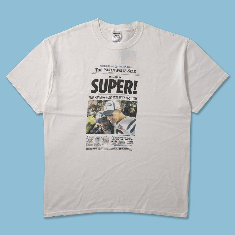 2007 Indianapolis Colts T-Shirt Large - Double Double Vintage