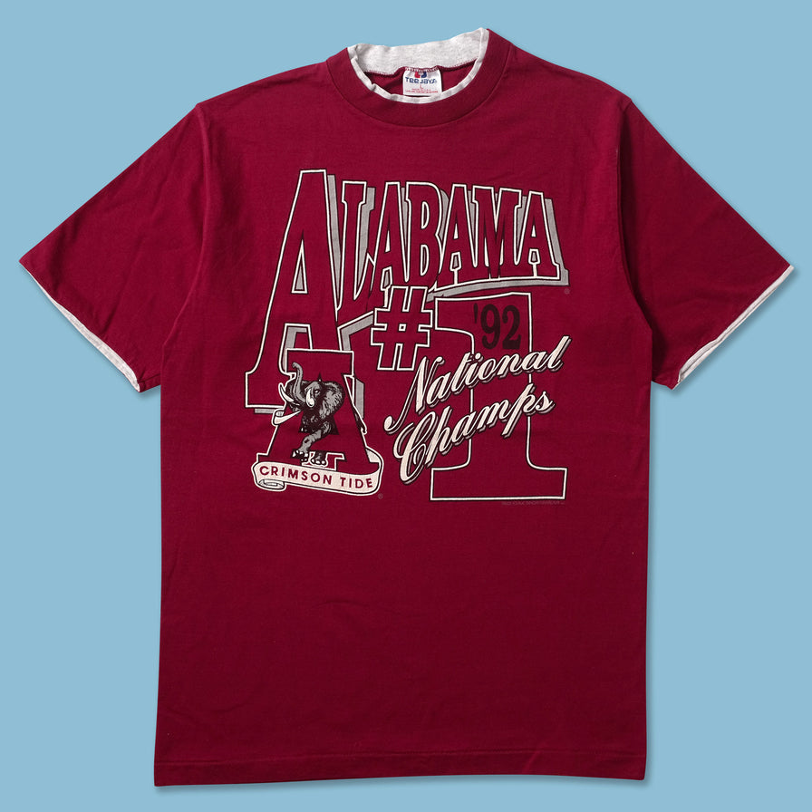 1992 Alabama Crimson Tide T-Shirt Medium - Double Double Vintage