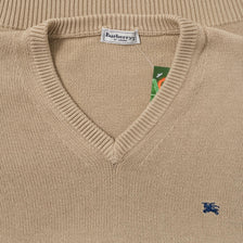 Vintage Burberry Knit Sweater Medium 