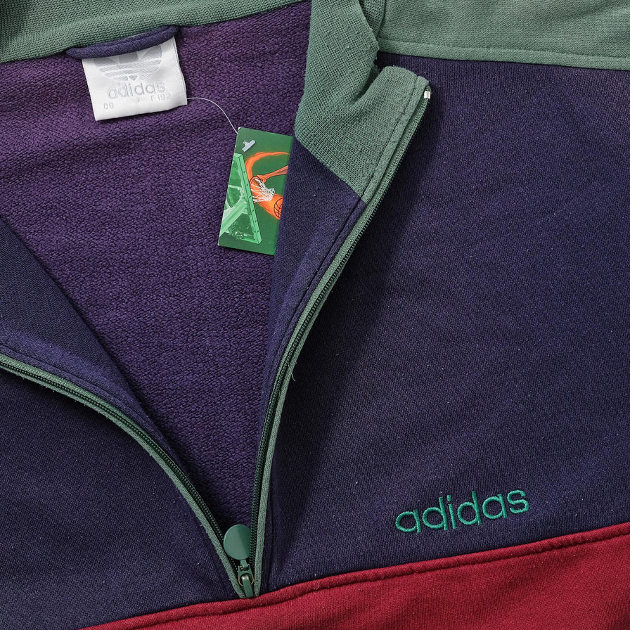 Vintage adidas Q-Zip Sweater XLarge 