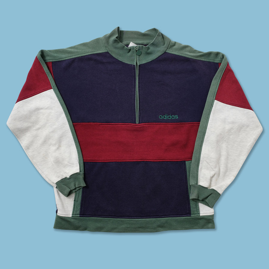 Vintage adidas Q-Zip Sweater XLarge 