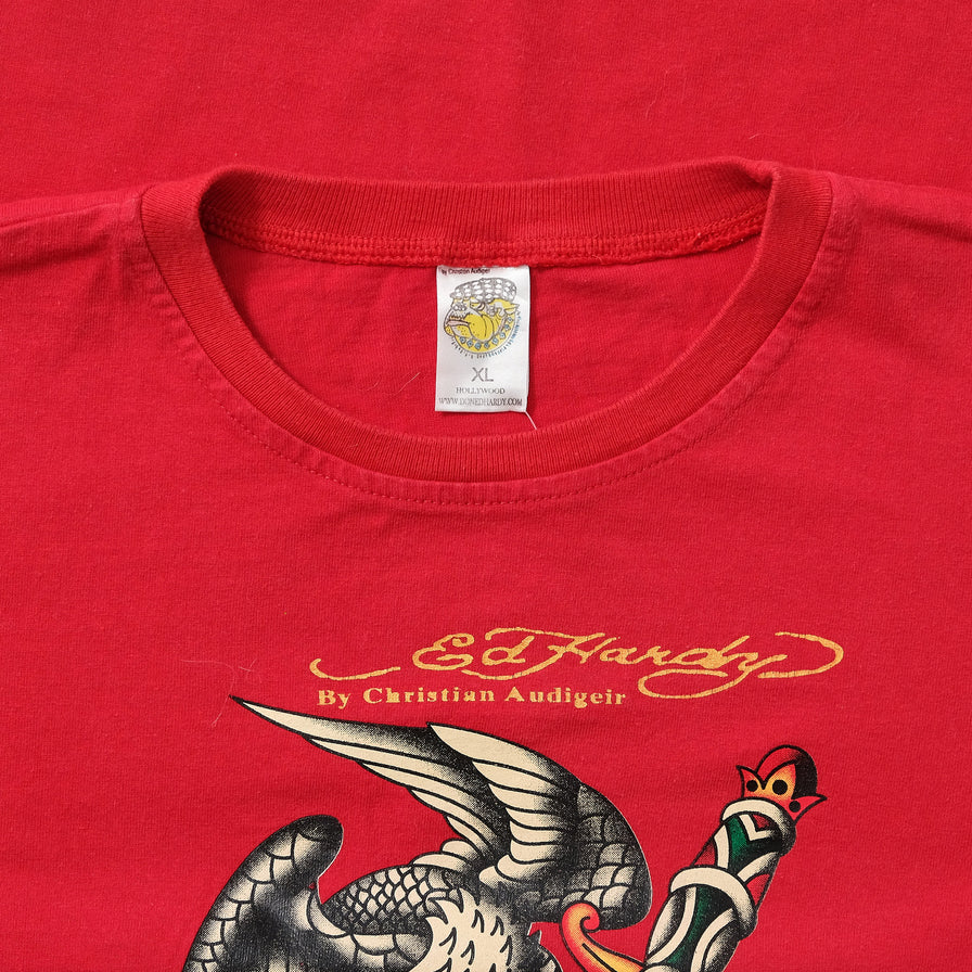 Women's Y2K Ed Hardy T-Shirt Small 