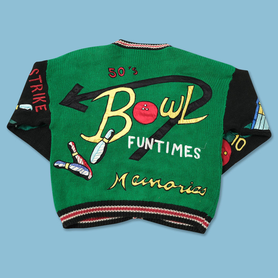Vintage Bowling Cardigan Medium 