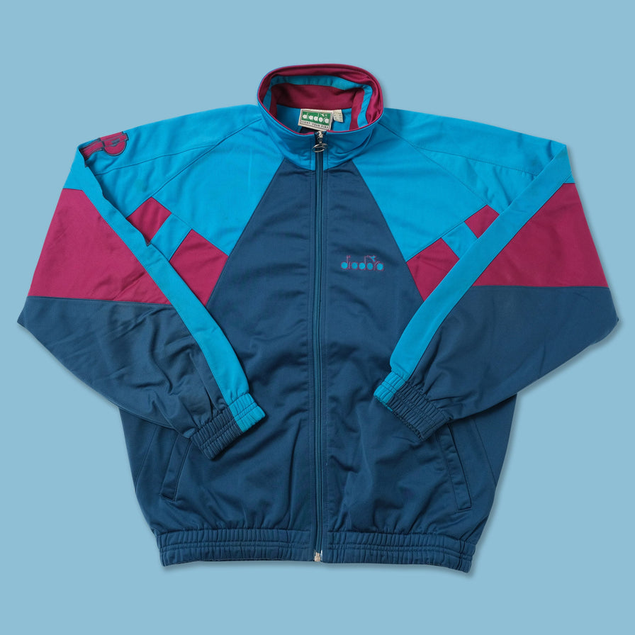 Vintage Women's diadora Track Jacket Medium 