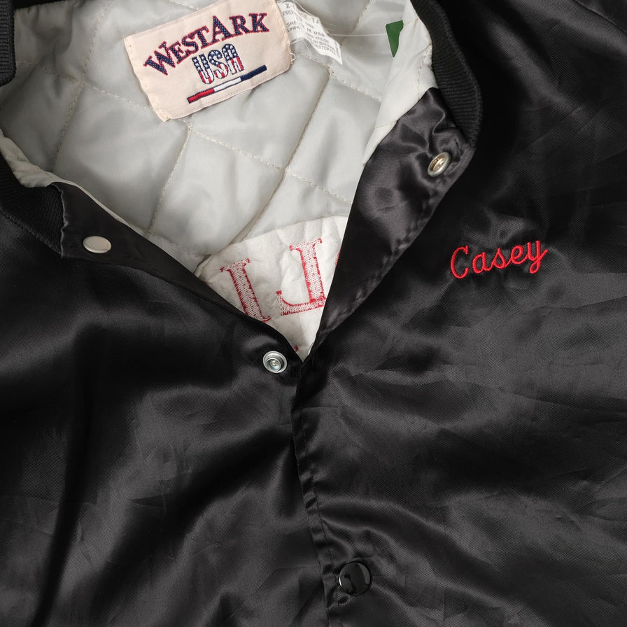 Vintage Padded Satin College Jacket XLarge 