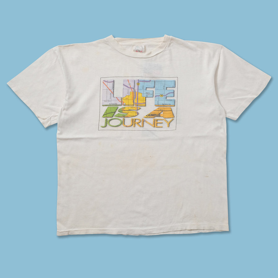 Vintage Life Is A Journey T-Shirt Large 