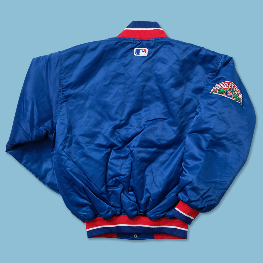 Vintage Starter Chicago Cubs Satin Bomber Jacket Small 