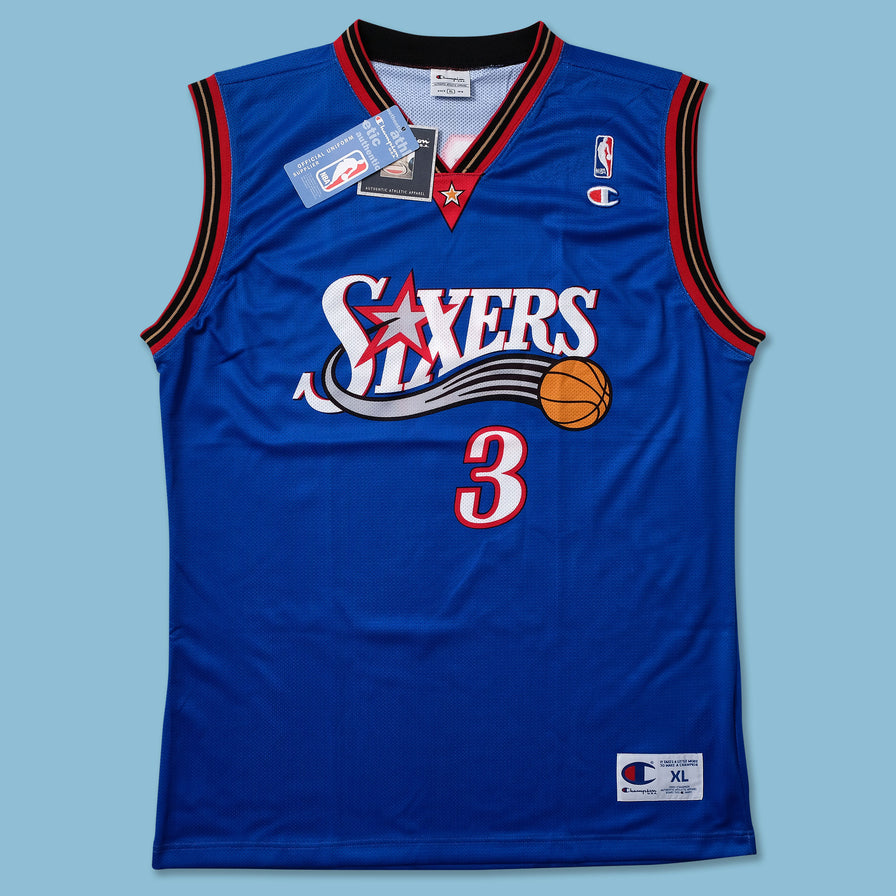 Vintage Champion Philadelphia 76ers Jersey XLarge - Double Double Vintage