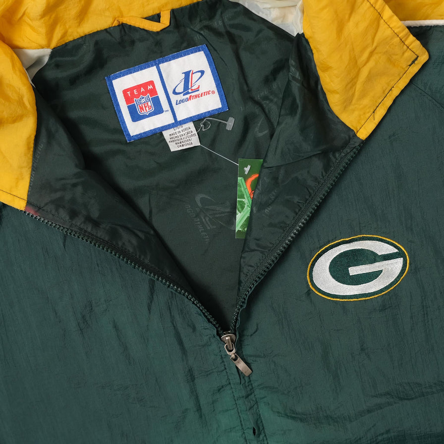 Vintage Green Bay Packers Track Jacket Large 