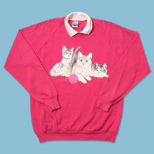 Vintage Cat Sweater Large 