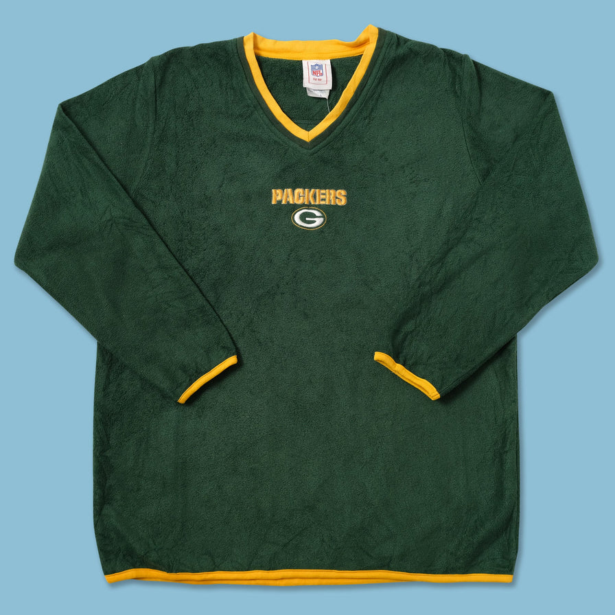 Vintage Green Bay Packers Fleece Sweater Large 