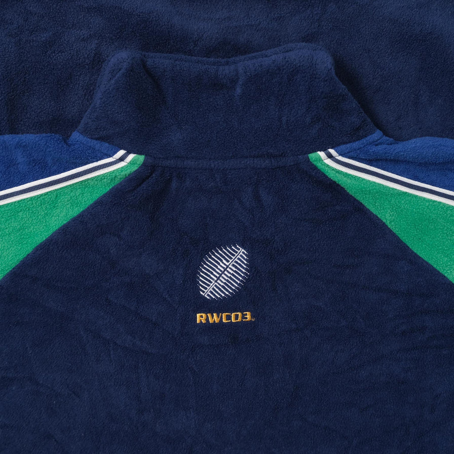 Vintage Rugby World Cup Fleece Q-Zip Sweater XLarge 