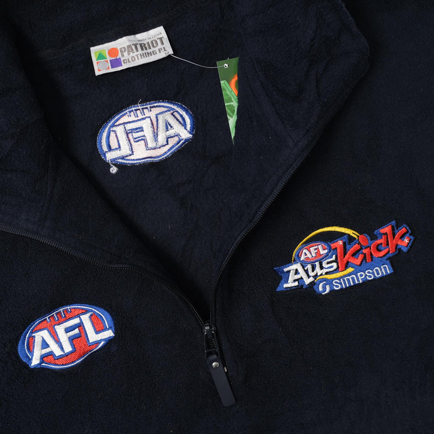 Vintage AFL AusKick Fleece Q-Zip Sweater Large 